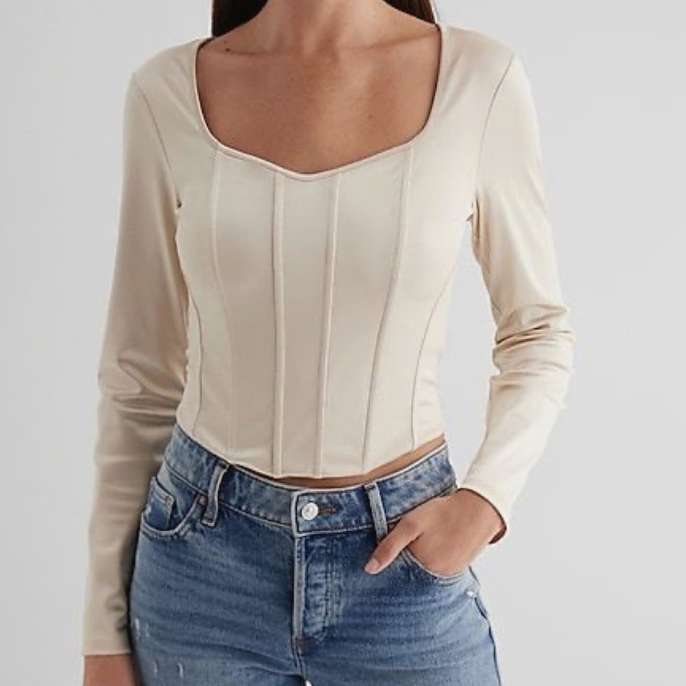 Elegant Cream Long Sleeve Blouse